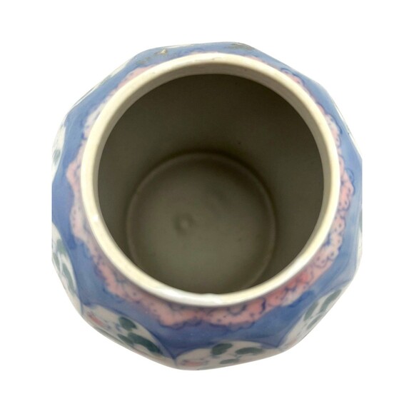 Vintage Chinese Floral Hand Painted Porcelain Ginger Jars & Teapot 3 Piece Set - Picture 7 of 12